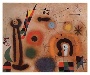Joan Miró Werke - Libelle mit rot gekippten Flügel in der Verfolgung einer Surprise Spirale in Richtung eines Kometen Joan Miró